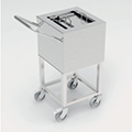 Trolley for shielded syringe dispensing system